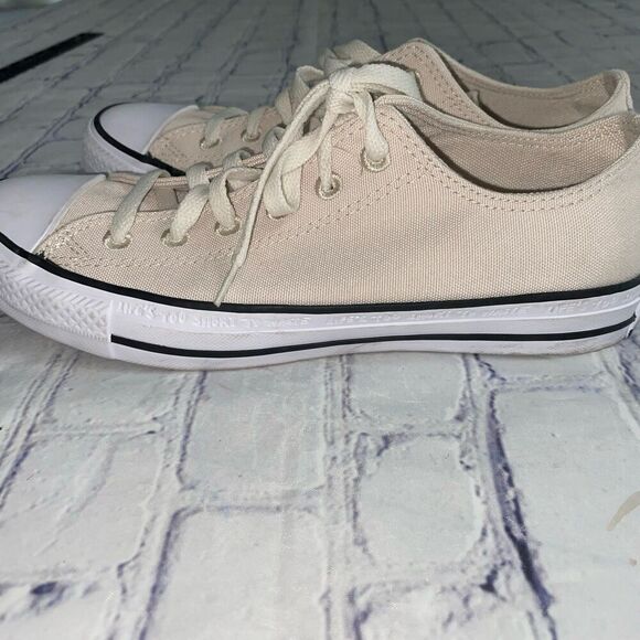 Converse All Star Sneakers  Men’s Size 6.5 Women’s Size 8.5 Renew Canvas Beige - Picture 5 of 12